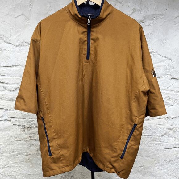 Zero Restriction Waterproof Reversible 1/4 Zip Golf Pullover Orange Blue - Picture 1 of 8